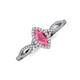3 - Samara Rainbow Marquise Cut Pink Tourmaline and Round Diamond Infinity Halo Engagement Ring 