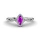 1 - Samara Rainbow Marquise Cut Amethyst and Round Diamond Infinity Halo Engagement Ring 