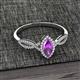 2 - Samara Rainbow Marquise Cut Amethyst and Round Diamond Infinity Halo Engagement Ring 