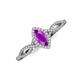3 - Samara Rainbow Marquise Cut Amethyst and Round Diamond Infinity Halo Engagement Ring 