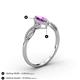 4 - Samara Rainbow Marquise Cut Amethyst and Round Diamond Infinity Halo Engagement Ring 