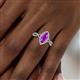 6 - Samara Rainbow Marquise Cut Amethyst and Round Diamond Infinity Halo Engagement Ring 