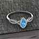 2 - Samara Rainbow Marquise Cut Blue Topaz and Round Diamond Infinity Halo Engagement Ring 