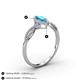 4 - Samara Rainbow Marquise Cut Blue Topaz and Round Diamond Infinity Halo Engagement Ring 