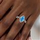 6 - Samara Rainbow Marquise Cut Blue Topaz and Round Diamond Infinity Halo Engagement Ring 