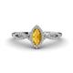 1 - Samara Rainbow Marquise Cut Citrine and Round Diamond Infinity Halo Engagement Ring 