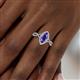 6 - Samara Rainbow Marquise Cut Iolite and Round Diamond Infinity Halo Engagement Ring 