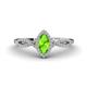 1 - Samara Rainbow Marquise Cut Peridot and Round Diamond Infinity Halo Engagement Ring 