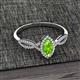 2 - Samara Rainbow Marquise Cut Peridot and Round Diamond Infinity Halo Engagement Ring 