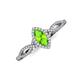 3 - Samara Rainbow Marquise Cut Peridot and Round Diamond Infinity Halo Engagement Ring 