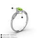 4 - Samara Rainbow Marquise Cut Peridot and Round Diamond Infinity Halo Engagement Ring 