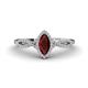 1 - Samara Rainbow Marquise Cut Red Garnet and Round Diamond Infinity Halo Engagement Ring 