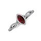 3 - Samara Rainbow Marquise Cut Red Garnet and Round Diamond Infinity Halo Engagement Ring 