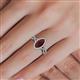 5 - Samara Rainbow Marquise Cut Red Garnet and Round Diamond Infinity Halo Engagement Ring 