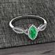 2 - Samara Rainbow Marquise Cut Emerald and Round Diamond Infinity Halo Engagement Ring 