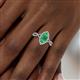 6 - Samara Rainbow Marquise Cut Emerald and Round Diamond Infinity Halo Engagement Ring 