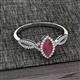 2 - Samara Rainbow Marquise Cut Ruby and Round Diamond Infinity Halo Engagement Ring 