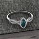 2 - Samara Rainbow Marquise Cut London Blue Topaz and Round Diamond Infinity Halo Engagement Ring 