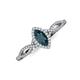 3 - Samara Rainbow Marquise Cut London Blue Topaz and Round Diamond Infinity Halo Engagement Ring 