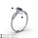 4 - Samara Rainbow Marquise Cut London Blue Topaz and Round Diamond Infinity Halo Engagement Ring 