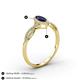 4 - Samara Rainbow Marquise Cut Blue Sapphire and Round Diamond Infinity Halo Engagement Ring 