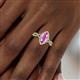 6 - Samara Rainbow Marquise Cut Pink Sapphire and Round Diamond Infinity Halo Engagement Ring 