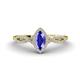 1 - Samara Rainbow Marquise Cut Tanzanite and Round Diamond Infinity Halo Engagement Ring 
