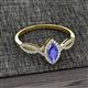 2 - Samara Rainbow Marquise Cut Tanzanite and Round Diamond Infinity Halo Engagement Ring 