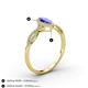 4 - Samara Rainbow Marquise Cut Tanzanite and Round Diamond Infinity Halo Engagement Ring 