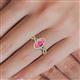 5 - Samara Rainbow Marquise Cut Pink Tourmaline and Round Diamond Infinity Halo Engagement Ring 