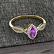 2 - Samara Rainbow Marquise Cut Amethyst and Round Diamond Infinity Halo Engagement Ring 