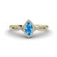 1 - Samara Rainbow Marquise Cut Blue Topaz and Round Diamond Infinity Halo Engagement Ring 