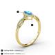 4 - Samara Rainbow Marquise Cut Blue Topaz and Round Diamond Infinity Halo Engagement Ring 
