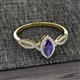 2 - Samara Rainbow Marquise Cut Iolite and Round Diamond Infinity Halo Engagement Ring 