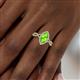 6 - Samara Rainbow Marquise Cut Peridot and Round Diamond Infinity Halo Engagement Ring 