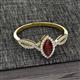 2 - Samara Rainbow Marquise Cut Red Garnet and Round Diamond Infinity Halo Engagement Ring 