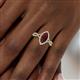6 - Samara Rainbow Marquise Cut Red Garnet and Round Diamond Infinity Halo Engagement Ring 