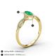 4 - Samara Rainbow Marquise Cut Emerald and Round Diamond Infinity Halo Engagement Ring 