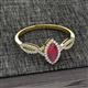 2 - Samara Rainbow Marquise Cut Ruby and Round Diamond Infinity Halo Engagement Ring 