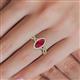 5 - Samara Rainbow Marquise Cut Ruby and Round Diamond Infinity Halo Engagement Ring 