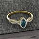 2 - Samara Rainbow Marquise Cut London Blue Topaz and Round Diamond Infinity Halo Engagement Ring 