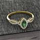 2 - Samara Rainbow Marquise Cut Lab Created Alexandrite and Round Diamond Infinity Halo Engagement Ring 