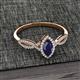 2 - Samara Rainbow Marquise Cut Blue Sapphire and Round Diamond Infinity Halo Engagement Ring 