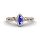 1 - Samara Rainbow Marquise Cut Tanzanite and Round Diamond Infinity Halo Engagement Ring 