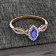 2 - Samara Rainbow Marquise Cut Tanzanite and Round Diamond Infinity Halo Engagement Ring 