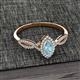 2 - Samara Rainbow Marquise Cut Aquamarine and Round Diamond Infinity Halo Engagement Ring 