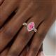 6 - Samara Rainbow Marquise Cut Pink Tourmaline and Round Diamond Infinity Halo Engagement Ring 