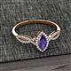 2 - Samara Rainbow Marquise Cut Iolite and Round Diamond Infinity Halo Engagement Ring 