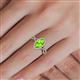 5 - Samara Rainbow Marquise Cut Peridot and Round Diamond Infinity Halo Engagement Ring 