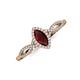 3 - Samara Rainbow Marquise Cut Red Garnet and Round Diamond Infinity Halo Engagement Ring 